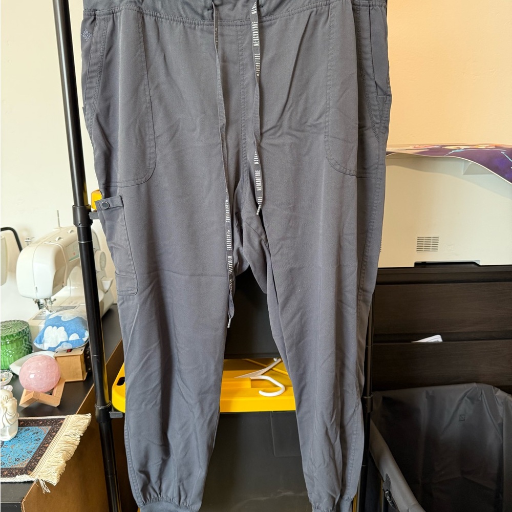 Med Couture Pewter Gray Jogger Scrub Bottoms